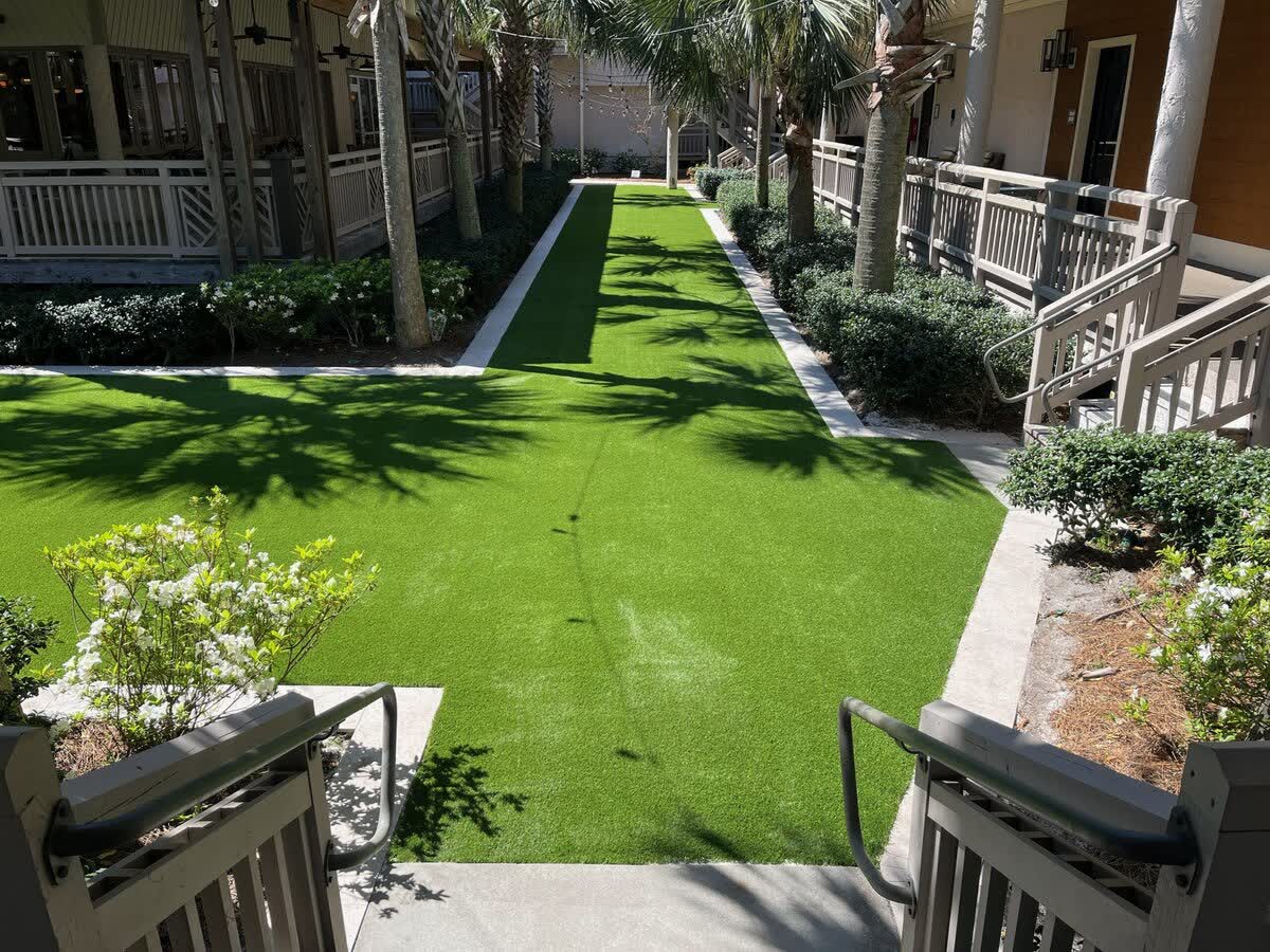Commercial synthetic turf common area installed by Oregon Artificial Turf in Portland